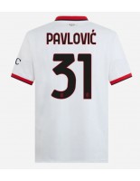 AC Milan Strahinja Pavlovic #31 Venkovní Dres 2024-25 Krátký Rukáv